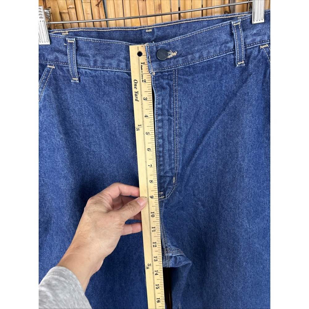 Carhartt Mens Flame Resistant Carpenter Jeans Blue Denim FRB13‎ DNM Size 38x32 - Picture 9 of 9
